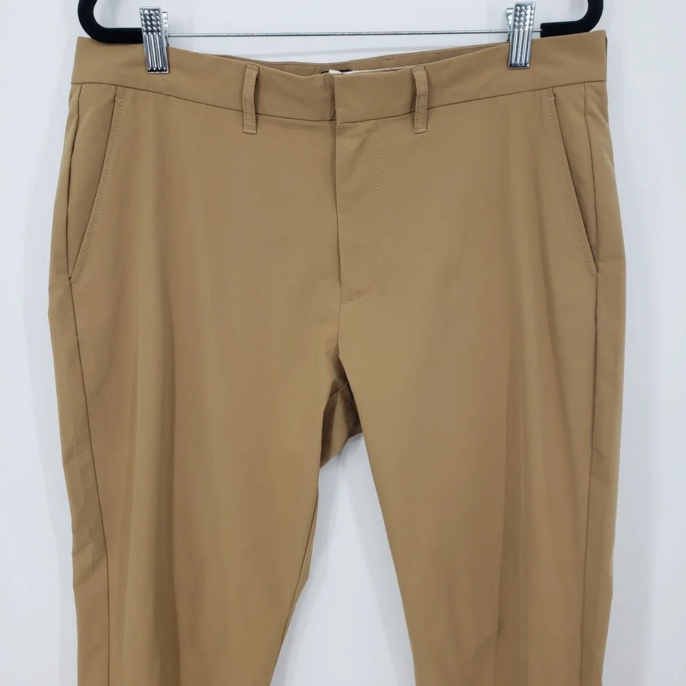 J. Crew Thompson Flex Pants Mens 33x30 Tan Khaki Tapered Chino Trousers Preppy